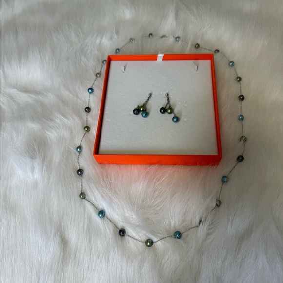 Vintage Mandarin Fresh Water Cultured Pearls Necklace and Earrings - Picture 9 of 16